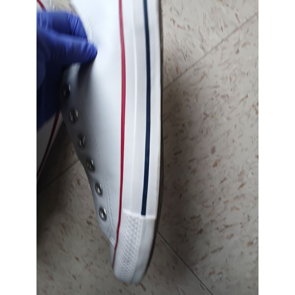 Converse Chuck Taylor All Star Leather Low Top White Women's 7 Men's 5 (132173C) - Picture 5 of 11
